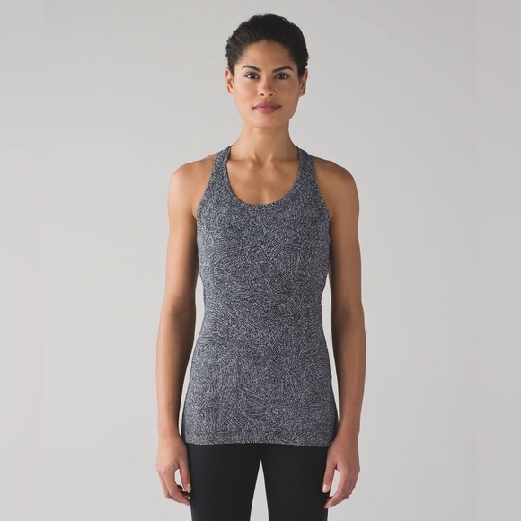 LULULEMON ATHLETICA Cool Racerback II in Line Up White Black - Picture 1 of 5